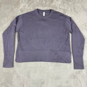 Lululemon Cashlu Boxy Crewneck Sweater XS/S Lavender Cashmere Blend $128 EUC‎